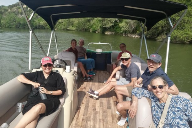 a group of people on a boat