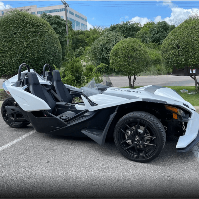 a car parked on the side of a road