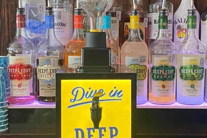 a bottle of water on a table