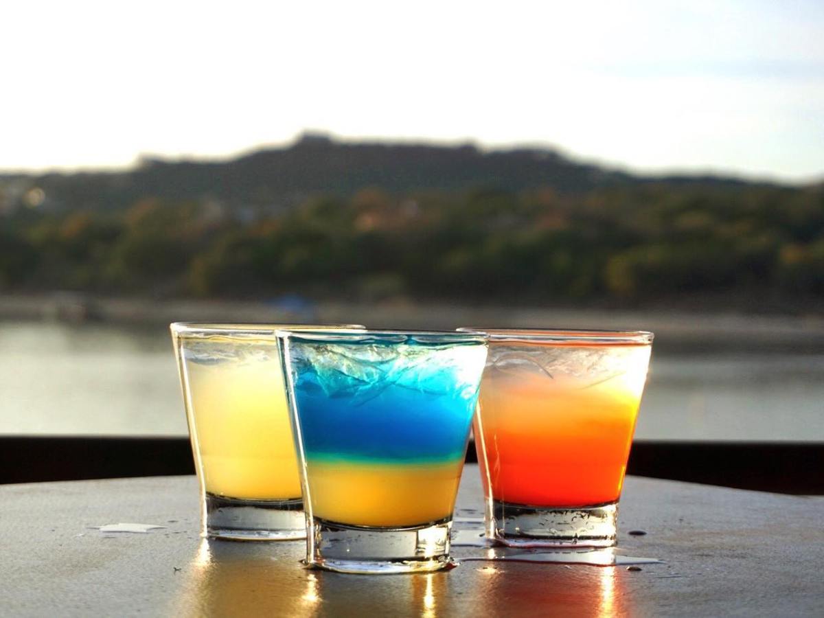a glass of water on a table