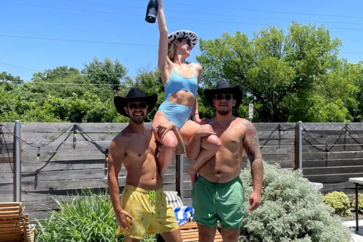 a man standing in a park